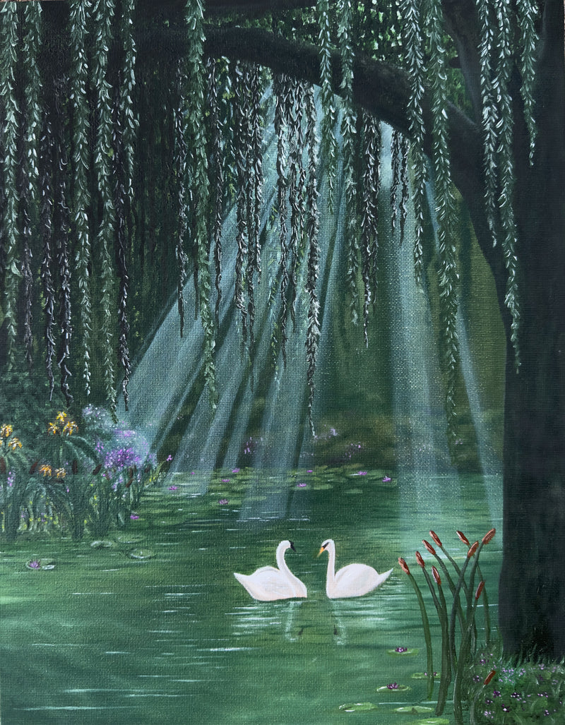 Under His Wings ~ Oil Paint